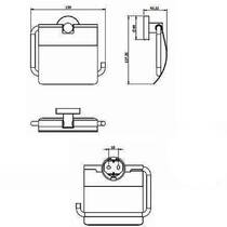 Тримач для туалетного паперу Langberger Basic 2122841A з кришкою хром, фото №2