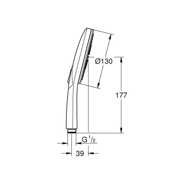 Ручний душ Grohe Rainshower Smartactive 26574GL0 золото, 3 режими струменю, фото 2