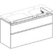 Тумба для раковини Geberit Smyle Square 500.356.00.1 для подвійної раковини 120 см білий, фото 2