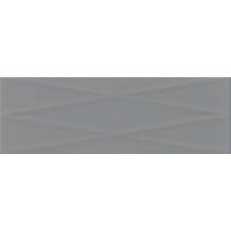 Плитка Opoczno Pl Dark Grey Lines Structure Glossy 25x75 см, фото №1