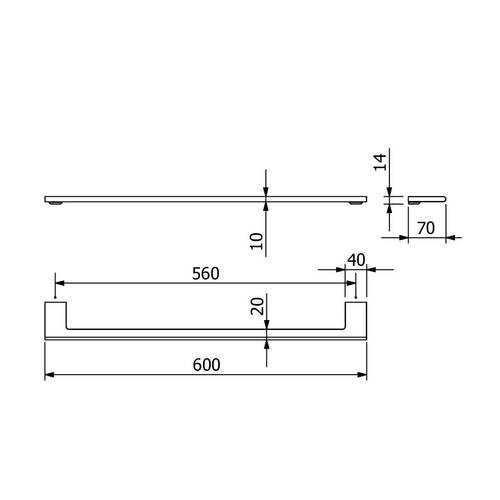 Тримач для рушників Langberger Slim 2138001A-BP чорний матовий, фото 2