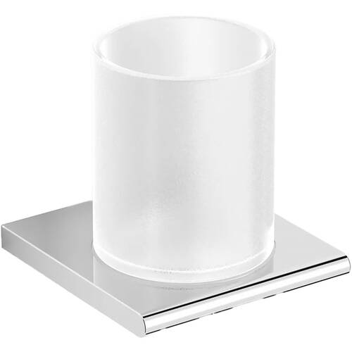 Склянка Langberger Slim 2138011A з тримачем хром/білий, фото 1
