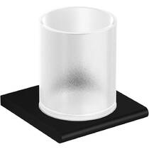 Склянка Langberger Slim 2138011A-BP з тримачем чорний/білий, фото №1