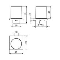 Дозатор для рідкого мила Langberger Slim 2138021B з тримачем білий, фото 2