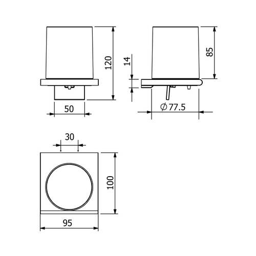 Дозатор для рідкого мила Langberger Slim 2138021B з тримачем білий, фото 2