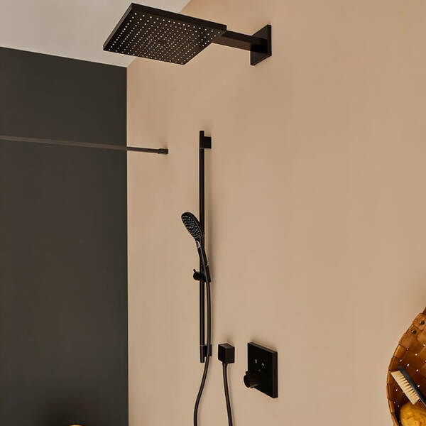 Душевая система скрытого монтажа Hansgrohe Raindance E 27939670 с термостатом, черный матовый, фото 3