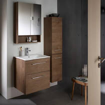 Тумба с раковиной Geberit Selnova Square 501.239.00.1 подвесная 60 см светлый орех, фото №5