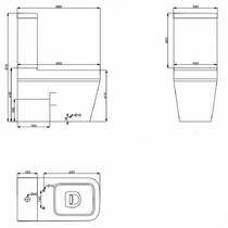 Унитаз-компакт Devit Optima 3110130 Rimless с сиденьем из дюропласта Soft close, фото №2