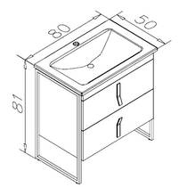 Тумба с раковиной Devit Art 0W20080W напольная 80 см белый, фото №2