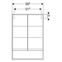 Дзеркальна шафа Geberit Selnova Square 501.266.00.1 588х850 мм горіх темний, фото №3