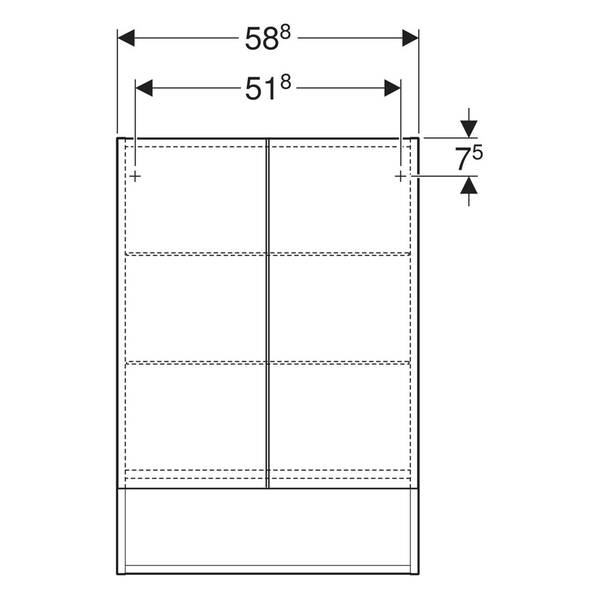Зеркальный шкаф Geberit Selnova Square 501.266.00.1 588х850 мм орех темный, фото 3
