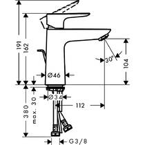 Смеситель для раковины Hansgrohe Talis E 71713700 белый матовый, фото №2