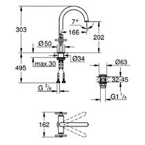 Змішувач для раковини Grohe Atrio 21019003 хром, фото №2