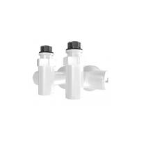 Кран кутовий під ТЕН Маріо, білий глянець, фото №1