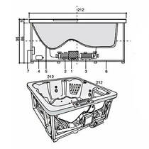 Мінібасейн Vagnerplast Premium VP7551C Silver Marble/Chocolate 830х2010х2030 см з термодахом, фото №2