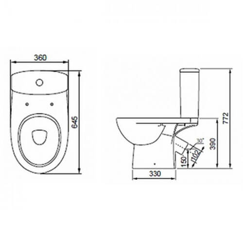 Унітаз-компакт Kolo Status 2395050UA із сидінням з дюропласту Soft close, Click2Clean, фото 4