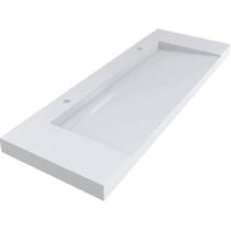 Раковина Miraggio Olmos 1500 Miramarble 150 см белый глянец, фото №1