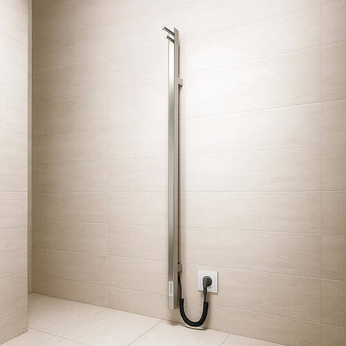 Рушникосушарка електрична Mario Ray Cubo-І 1100x30/130 TR 1100х30 мм полірована нержавіюча сталь 30 Вт, фото 5