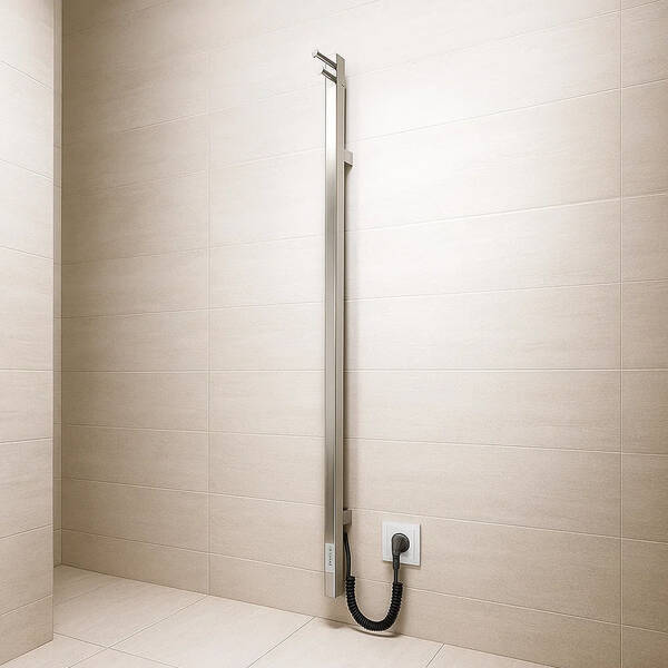 Рушникосушарка електрична Mario Ray Cubo-І 1100x30/130 TR 1100х30 мм полірована нержавіюча сталь 30 Вт, фото 5