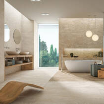 Керамограніт Novabell Thermae TRM32SR Trm Caramel Spazzolato Rett 60x120 см, фото №2