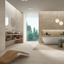 Керамограніт Novabell Thermae TRM42SR Trm Honey Spazzolato Rett 60x120 см, фото №4