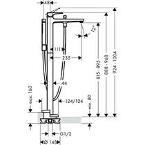 Смеситель для раковины Hansgrohe Metropol 32532990 напольный, золото полированный, фото №2