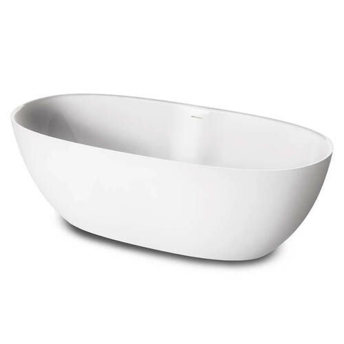 Ванна зі штучного каменю PAA VABELL/00 BELLA 170х80 см з інтегрованим сифоном, білий глянець, фото 4