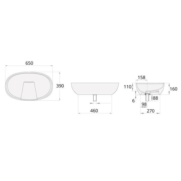 Раковина PAA Bella Silkstone IBELS/00 на столешницу, белый мат, фото 2