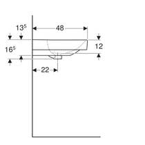 Раковина Geberit Smyle Square 500.250.01.1 90см, без отверстия для смесителя, цвет белый глянец, фото №5