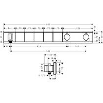Змішувач прихованого монтажу для душу Hansgrohe RainSelect 15358400 з термостатом, на 5 функцій, білий/хром, фото №2