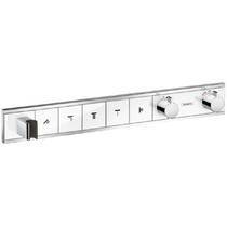 Змішувач прихованого монтажу для душу Hansgrohe RainSelect 15358400 з термостатом, на 5 функцій, білий/хром, фото №1