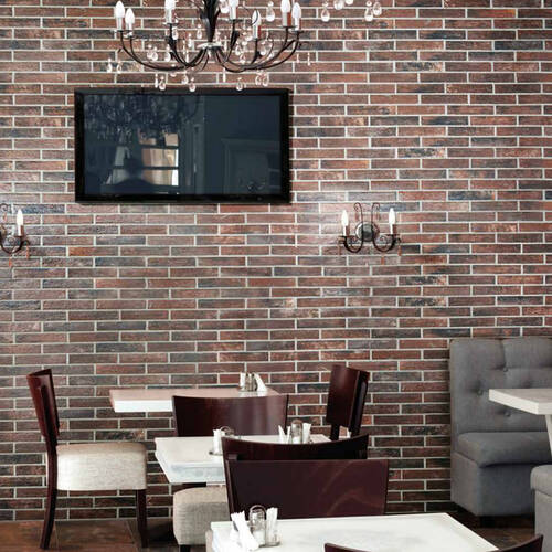 Керамограніт Rondine J85703 Bristol Umber  Brick Angola Incollato 12x25 см, фото 4