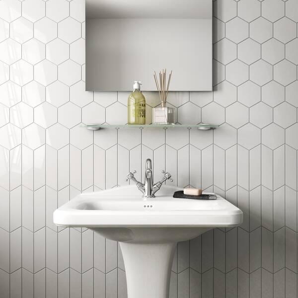 Equipe Ceramicas 23361 Chevron Wall White Matt Right 18 6x5