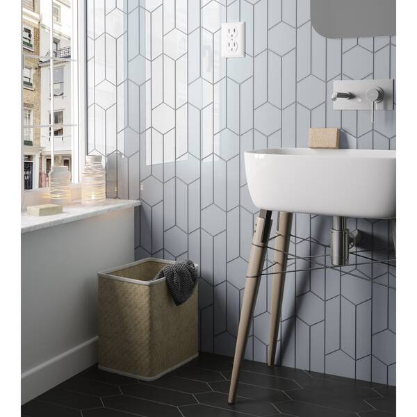 Плитка Equipe Ceramicas 23344 Chevron Wall White Left 18,6x5,2 см, фото 4