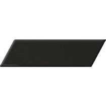 Плитка Equipe Ceramicas 23357 Chevron Wall Black Matt Left 18,6x5,2 см, фото №1