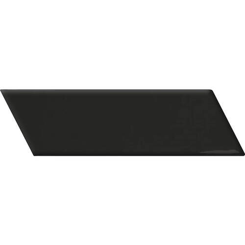 Плитка Equipe Ceramicas 23367 Chevron Wall Black Matt Right 5,2х18,6 см, фото 1