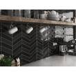 Плитка Equipe Ceramicas 23366 Chevron Wall Black Right 5,2х18,6 см, фото 2