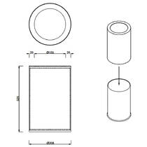 Відро для сміття Decor Walther Basic Rooms 0615020 8,5 л золото глянцевий, фото №2