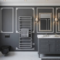 Рушникосушарка електрична Mario Преміум Люкс-I 1100х500/170 TR K, 1100х490 мм з таймером-регулятором температури, хром, 160 Вт, фото №1