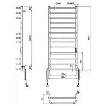 Рушникосушарка електрична Mario Преміум Люкс-I 1100х500/170 TR K, 1100х490 мм з таймером-регулятором температури, хром, 160 Вт, фото №5