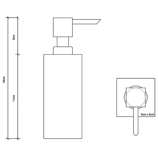 Дозатор для рідкого мила Decor Walther Corner CO SSP 0839760 чорний матовий, фото 2