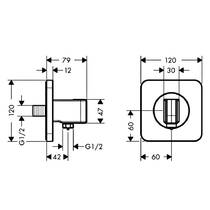 Шлангове підключення Axor Citterio E 36724300 з тримачем, червоне золото полірований, фото №2