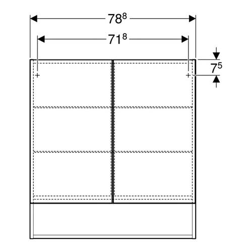 Дзеркальна шафа Geberit Selnova Square 501.271.00.1 788х850 мм, фото 3