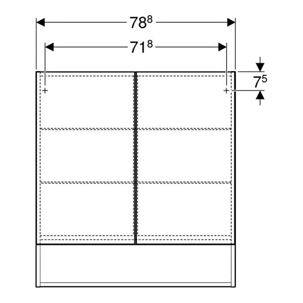 Дзеркальна шафа Geberit Selnova Square 501.271.00.1 788х850 мм, фото 3