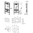 Инсталляция для унитаза TECE Base 9.400.405 4в1 с клавишей TECEambia хром, фото 3