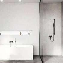 Смеситель для душа Kludi Bozz 352033938 с термостатом, черный матовый, фото №3