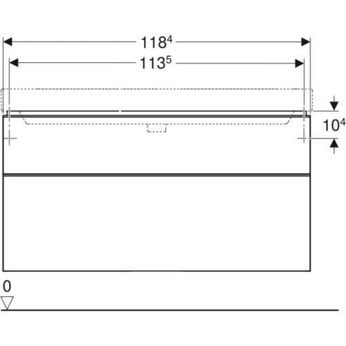 Тумба для раковини Geberit Smyle Square 500.355.00.1 підвісна 120 см білий, фото 4