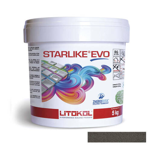Заповнювач для швів Litokol Starlike Evo 235 епоксидний двокомпонентний 5кг кава, фото 1