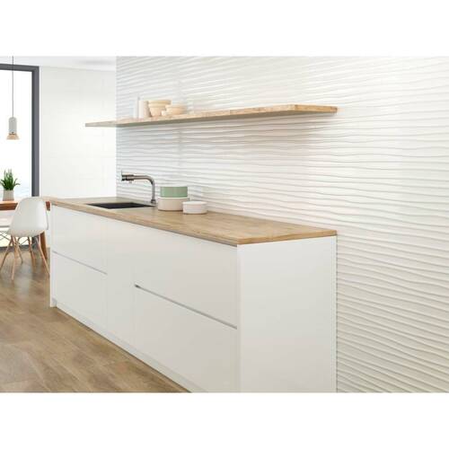 Плитка Baldocer Wellen Blanco Brillo Rect 30x90 см, фото 2