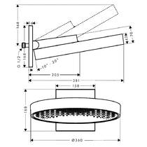 Верхній душ Hansgrohe Rainfinity 360 1jet 26230340 хром чорний матовий, фото №2